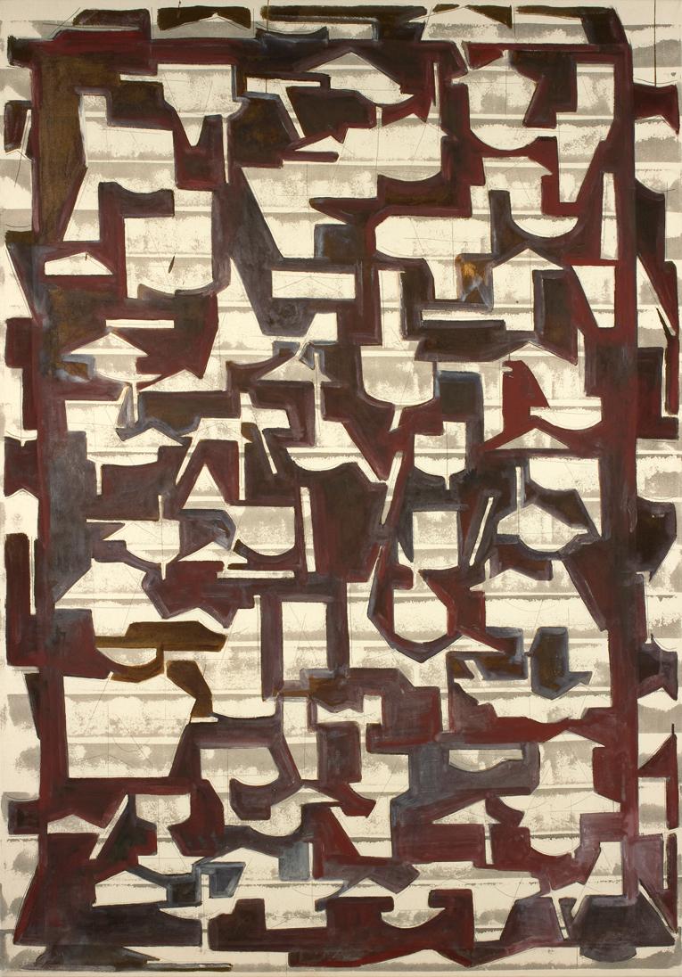 Joseph Heer, Ohne Titel, 1997, Mischtechnik auf Leinwand, 160 x 112 cm, Belvedere, Wien, Inv.-N…