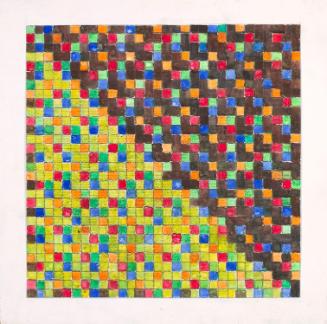 Hildegard Joos, Ohne Titel (Rasterbild), undatiert, Bleistift und Gouache auf Papier auf Karton…