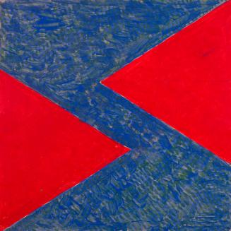 Hildegard Joos, Studie zu: Rot-Blau Nr. 13, undatiert, Gouache auf Papier, 49 x 49 cm, Belveder…