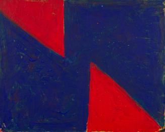 Hildegard Joos, Studie zu: Rot-Blau Nr. 13, undatiert, Gouache auf Aquarellpapier, 54,5 x 44 cm…