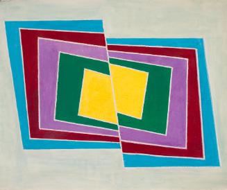 Hildegard Joos, Studie zu: Verschiebung, undatiert, Acryl auf Papier, 60 x 71,5 cm, Belvedere, …