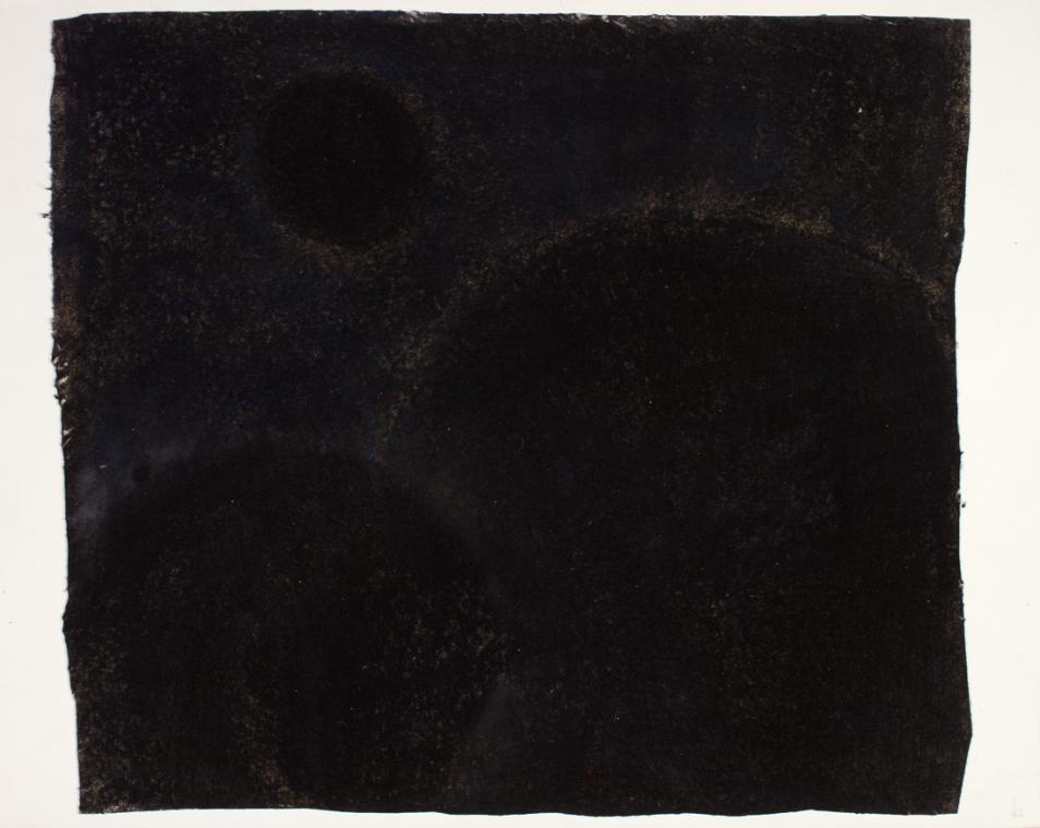 Hildegard Joos, Ohne Titel, Mischtechnik auf Filz, 53 x 46,6 cm, Belvedere, Wien, Inv.-Nr. 1003…