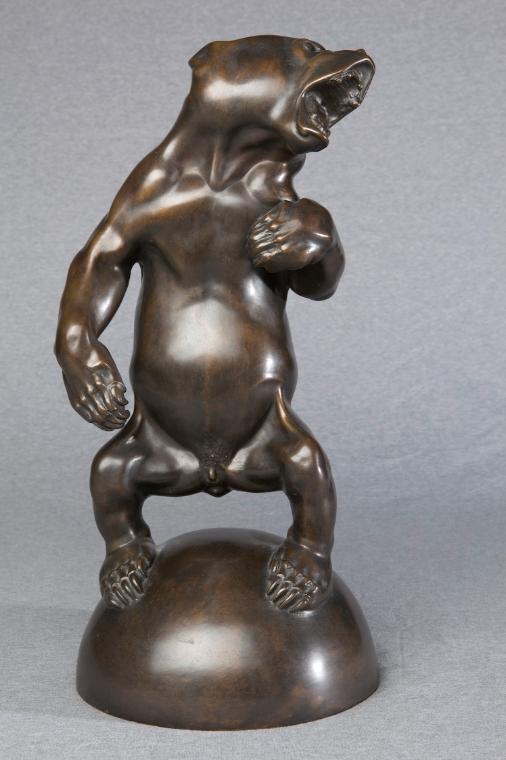 Franz Barwig d. Ä., Tanzender Bär, Bronze, 1910/1911, 44 x 20 x 21 cm, Belvedere, Wien, Inv.-Nr…