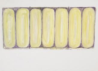 Marc Adrian, Salzburger Triptichon (1. Skizze) Vertikale Bewegungen, 1967, Tempera, Filzstift u…