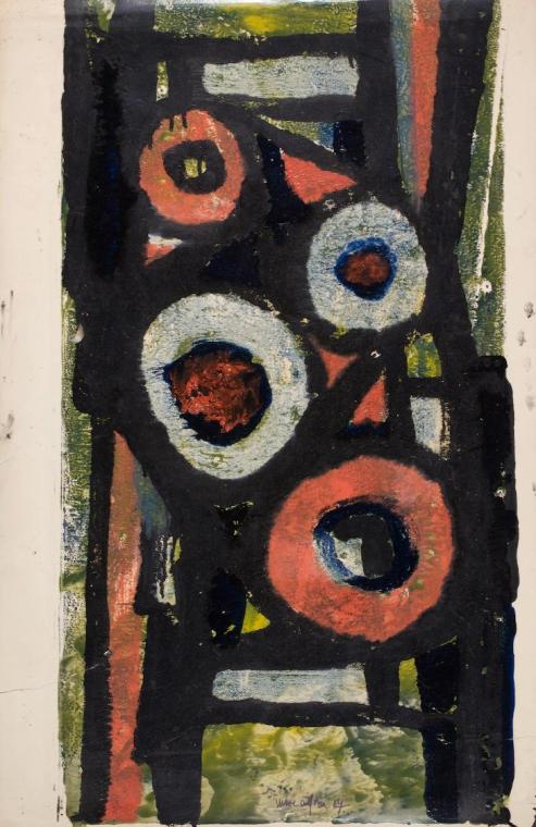 Marc Adrian, Ohne Titel, 1957, Mischtechnik auf Papier, 76,6 x 50,3 cm, Belvedere, Wien, Inv.-N…