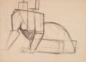 Marc Adrian, Figurenstudie, Bleistift auf Papier, 29,6 x 40,5 x 3 cm, Belvedere, Wien, Inv.-Nr.…