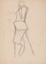 Marc Adrian, Figurenstudie (Rückseite), Bleistift auf Papier, 40,5 x 29,6 x 3 cm, Belvedere, Wi…