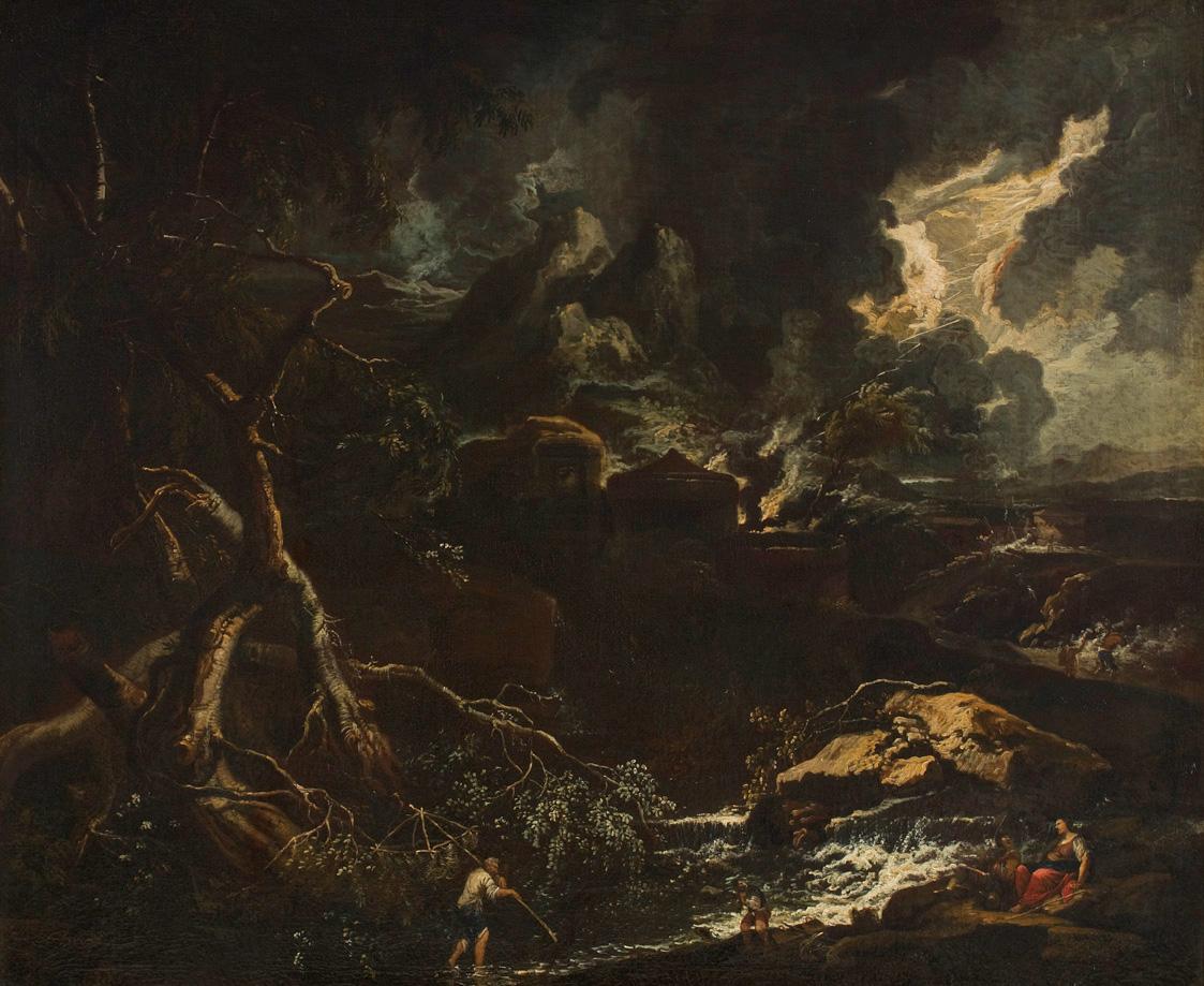 Anton Faistenberger, Gewitterlandschaft, nach 1700, Öl auf Leinwand, 98 x 118 cm, Belvedere, Wi…