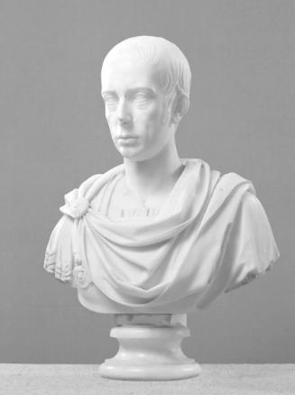Johann Nepumuk Schaller, Kaiser Franz I. von Österreich, 1815, Carraramarmor auf Säulenstumpf a…