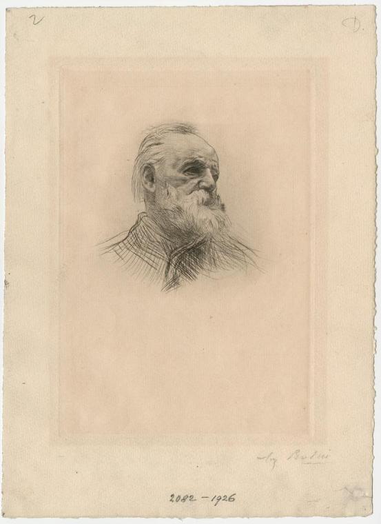 Auguste Rodin, Viktor Hugo, 1884, Kaltnadelradierung, 30 x 21,7 cm, Belvedere, Wien, Inv.-Nr. 8…