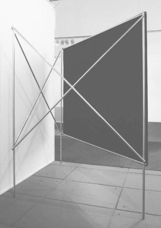 Nadim Vardag, Ohne Titel, 2008, rostfreier Stahl, Stoff, 250 x 130 x 250 cm, Belvedere, Wien, I…
