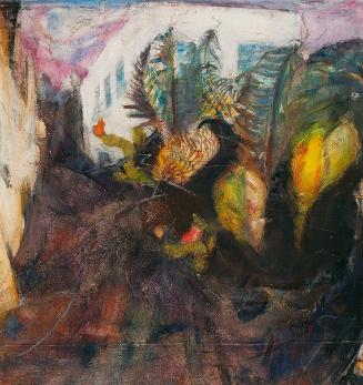 Ernestine Rotter-Peters, Bananenstauden auf Teneriffa, 1976, Tempera, Mischtechnik auf Papier,  ...