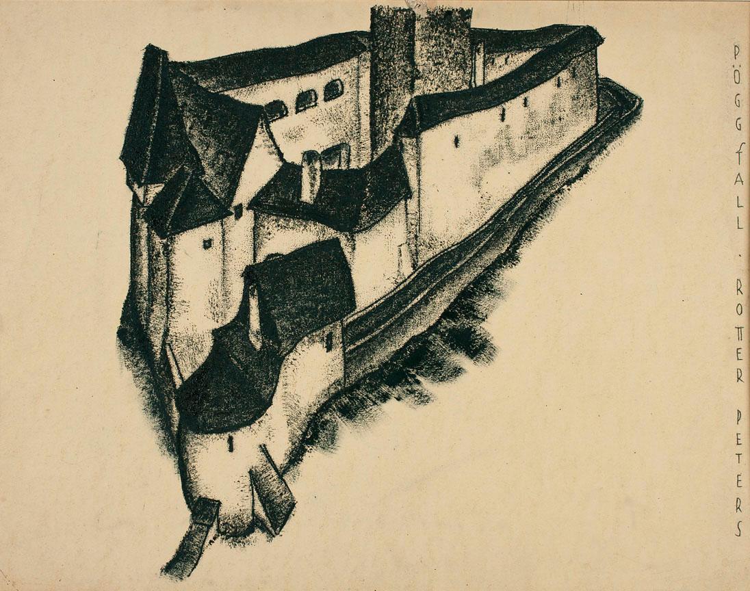 Ernestine Rotter-Peters, Pöggstall, um 1932, Öl auf Pappe, 50 x 66 cm, Belvedere, Wien, Inv.-Nr…