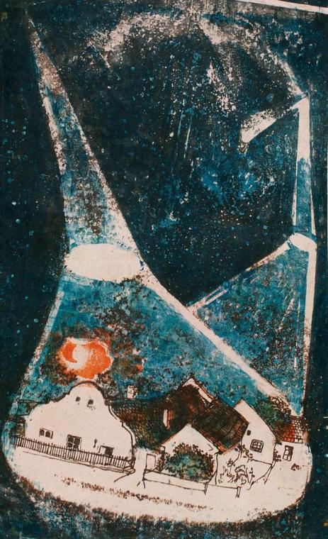 Ernestine Rotter-Peters, Himmelslupe, undatiert, Metallplattendruck, 59 x 36 cm, Belvedere, Wie…