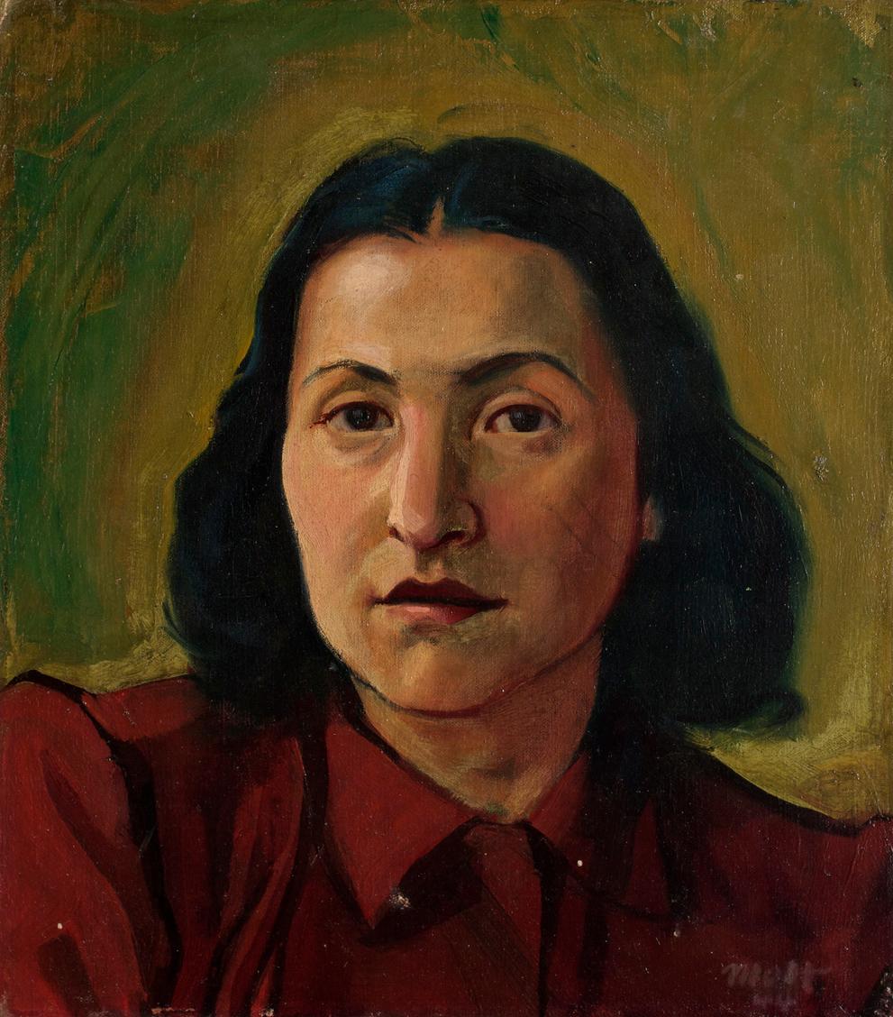 Franz Molt, Porträt einer jungen Frau, 1944, Öl auf Leinwand, 40 x 34,5 cm, Belvedere, Wien, In…