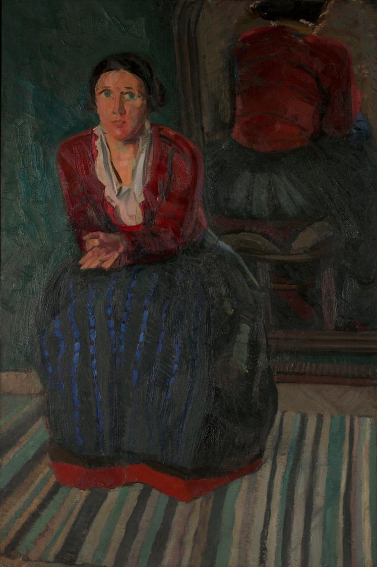 Wolfgang Schaukal, Sitzende Dame vor Spiegel, 1924–1925, Öl auf Leinwand, 117 x 78 cm, Belveder…