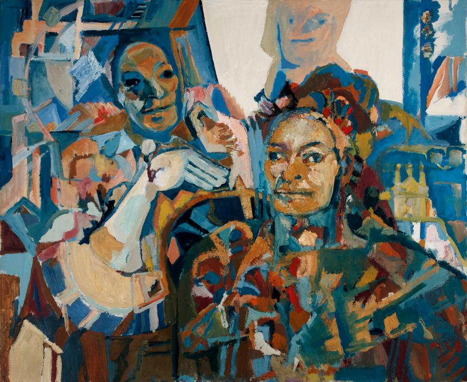Marie-Cécile Boog, Die Leidensgeschichte, um 1966, Öl auf Leinwand, 82 x 100 cm, Belvedere, Wie…