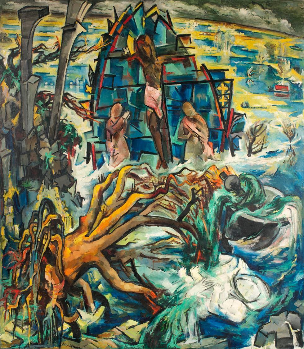 Lilly Steiner, Apokalypse, 1939/1951, Öl auf Leinwand, 195 × 170 cm, Belvedere, Wien, Inv.-Nr. …