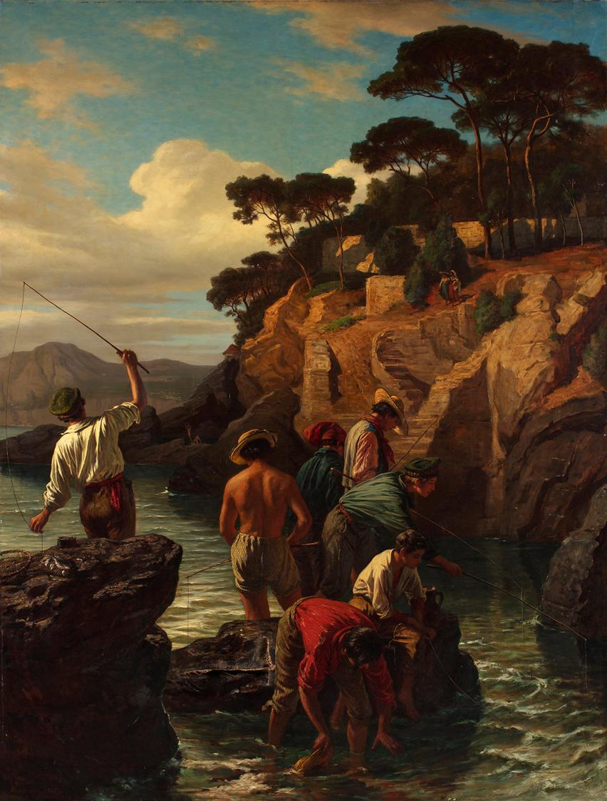 Friedrich Alois Schönn, An der genuesischen Küste, 1873, Öl auf Leinwand, 170 x 125 cm, Belvede…
