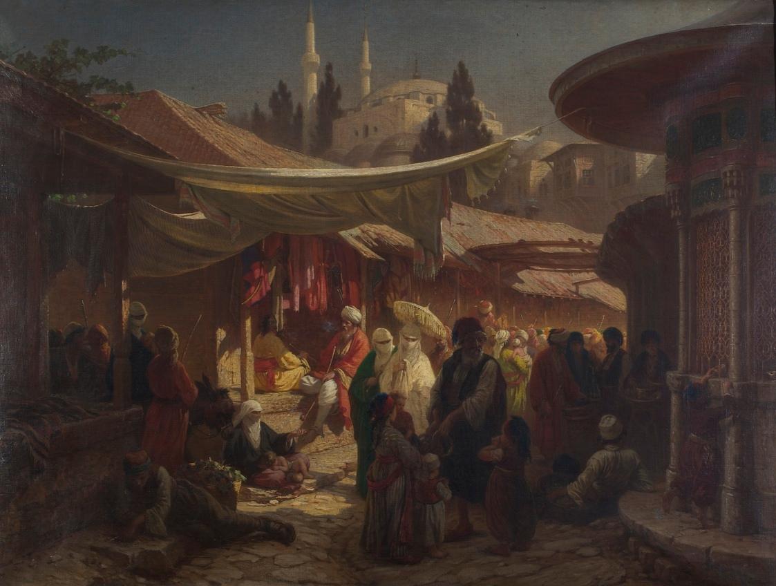 Friedrich Alois Schönn, Türkischer Bazar, um 1862/1868, Öl auf Leinwand, 98 x 130 cm, Belvedere…