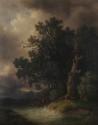 Josef Kriehuber, Gewitterlandschaft, 1856, Öl auf Leinwand, 93 x 75 cm, Belvedere, Wien, Inv.-N…