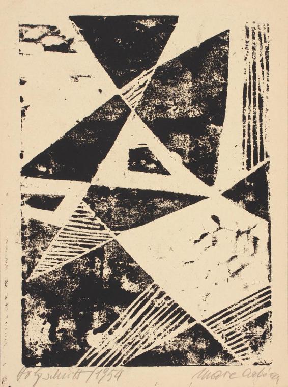 Marc Adrian, Holzschnitt, 1954, Holzschnitt auf Papier, 28,5 x 21 cm, Belvedere, Wien, Inv.-Nr.…