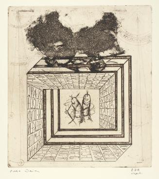 Marc Adrian, Telefongebete Nr. 5, 1955, Radierung auf Papier, 53,5 x 38 cm, Belvedere, Wien, In…