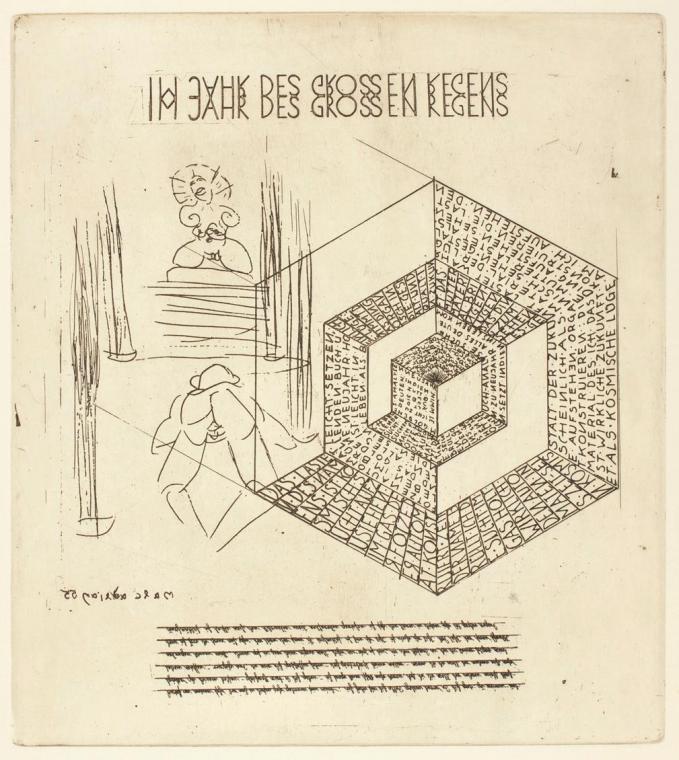 Marc Adrian, Telefongebete Nr. 2, 1955, Radierung auf Papier, 53,5 x 38 cm, Belvedere, Wien, In…