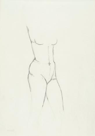 Josefine Sokole, Weibliche Aktstudie, undatiert, Bleistift auf Papier, 34,1 x 23,8 cm, Belveder…