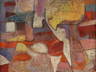 Éva Nagy, Farbkomposition, 1962, Öl auf Leinwand, 57,5 x 77,5 cm, Belvedere, Wien, Inv.-Nr. 102…