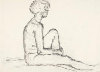 Josefine Sokole, Aktstudie, 1969, Bleistift auf Papier, 25 x 34,3 cm, Belvedere, Wien, Inv.-Nr.…