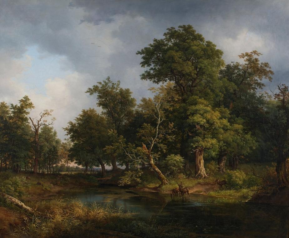 Josef Feid, Waldlandschaft, 1841, Öl auf Leinwand, 109 x 134 cm, Belvedere, Wien, Inv.-Nr. 2959