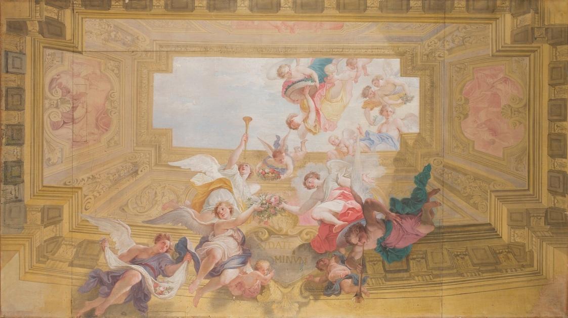 Johann Peter Krafft, Lobpreisung (großes Gewölbefeld) (Verkleinerte Kopie nach dem Fresko von A…
