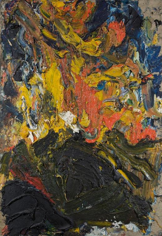 Franz Grabmayr, Feuerbild, 1987, Öl auf Leinwand, ungerahmt: 145 × 100 × 7 cm, Belvedere, Wien,…