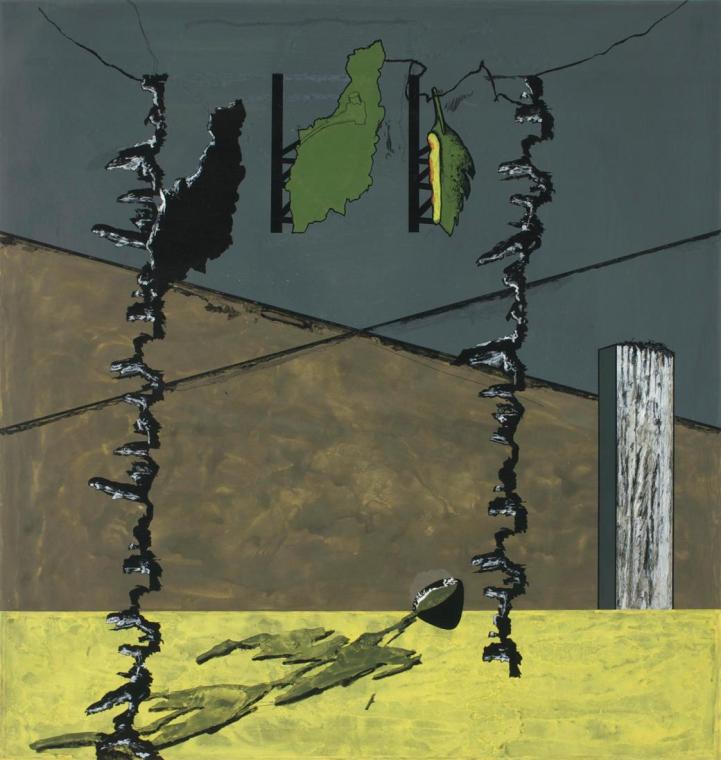 Fritz Steinkellner, Ohne Titel, 1979-1980, Tempera auf Papier, 60 x 57 cm, Belvedere, Wien, Inv…