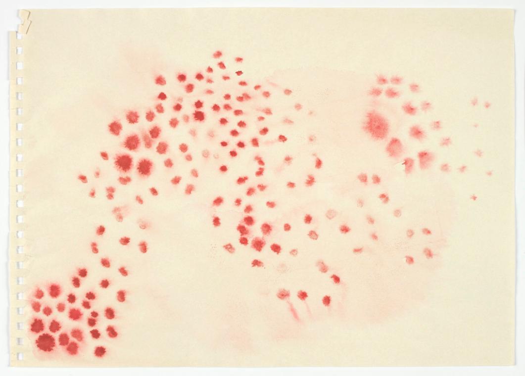 Roza El Hassan, Mit Tatkraft gegen das Böse, 2004, Aquarell auf Papier, 9-teilig, 40 × 30 cm, B…