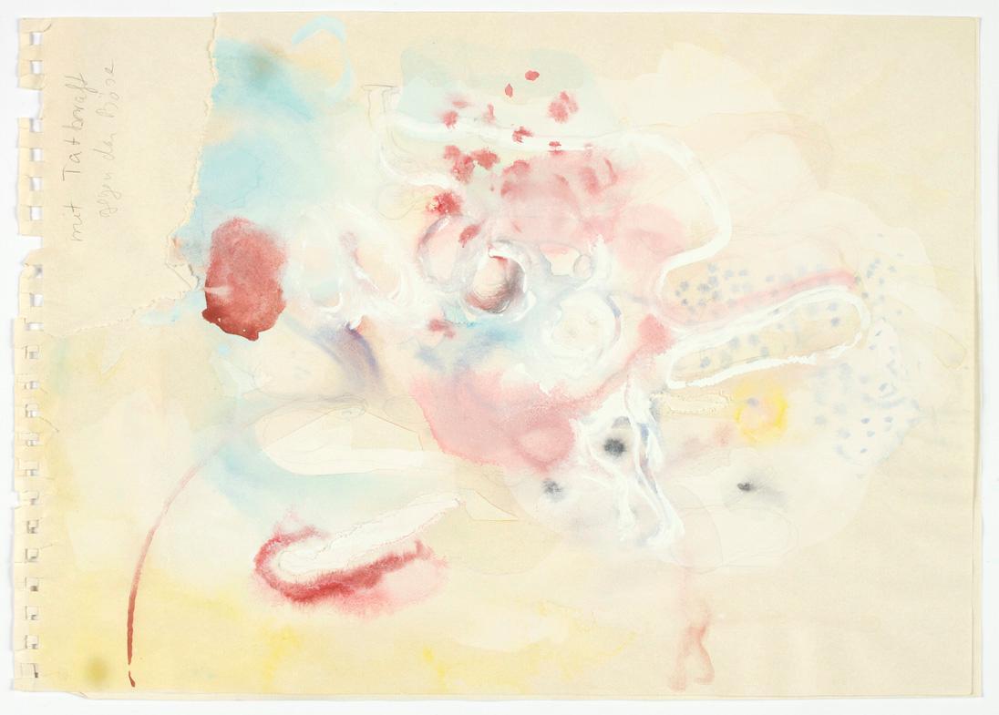Roza El Hassan, Mit Tatkraft gegen das Böse, 2004, Aquarell auf Papier, 9-teilig, 40 × 30 cm, B…