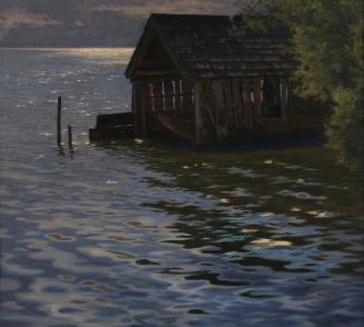 Olga Micheli, Herbstsonne am Attersee, undatiert, Öl auf Leinwand, 62,5 x 70 cm, Belvedere, Wie…