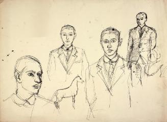 Herbert Boeckl, Studie zum Bildnis Christian M. Nebehay, um 1929, Federzeichnung, 48,8 x 66,2 c…
