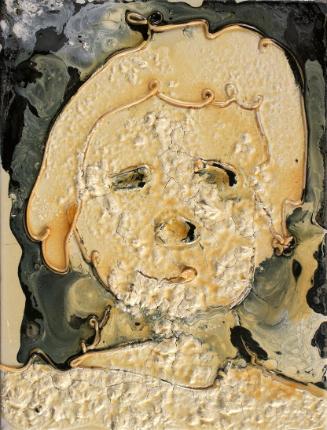 Christian Eisenberger, Kopf, 2009, Mischtechnik auf Leinwand, rahmenlos: 40 × 30 × 2,5 cm, Belv…