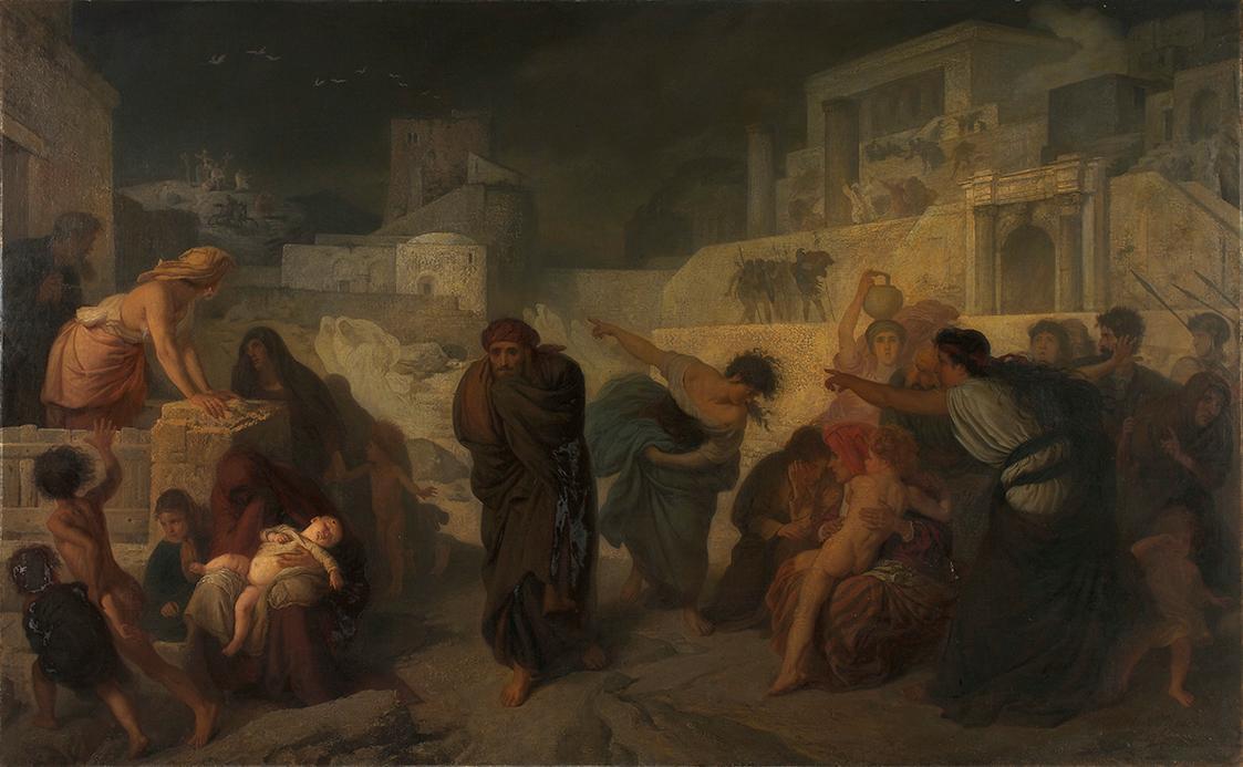 Ludwig Mayer, Jerusalem nach Christi Tod, 1866, Öl auf Leinwand, 152 x 245 cm, Belvedere, Wien,…