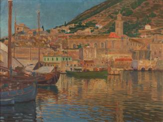 Anton Nowak, Hafenpartie bei Ragusa, 1912, Öl auf Leinwand, 60 x 80 cm, Belvedere, Wien, Inv.-N…