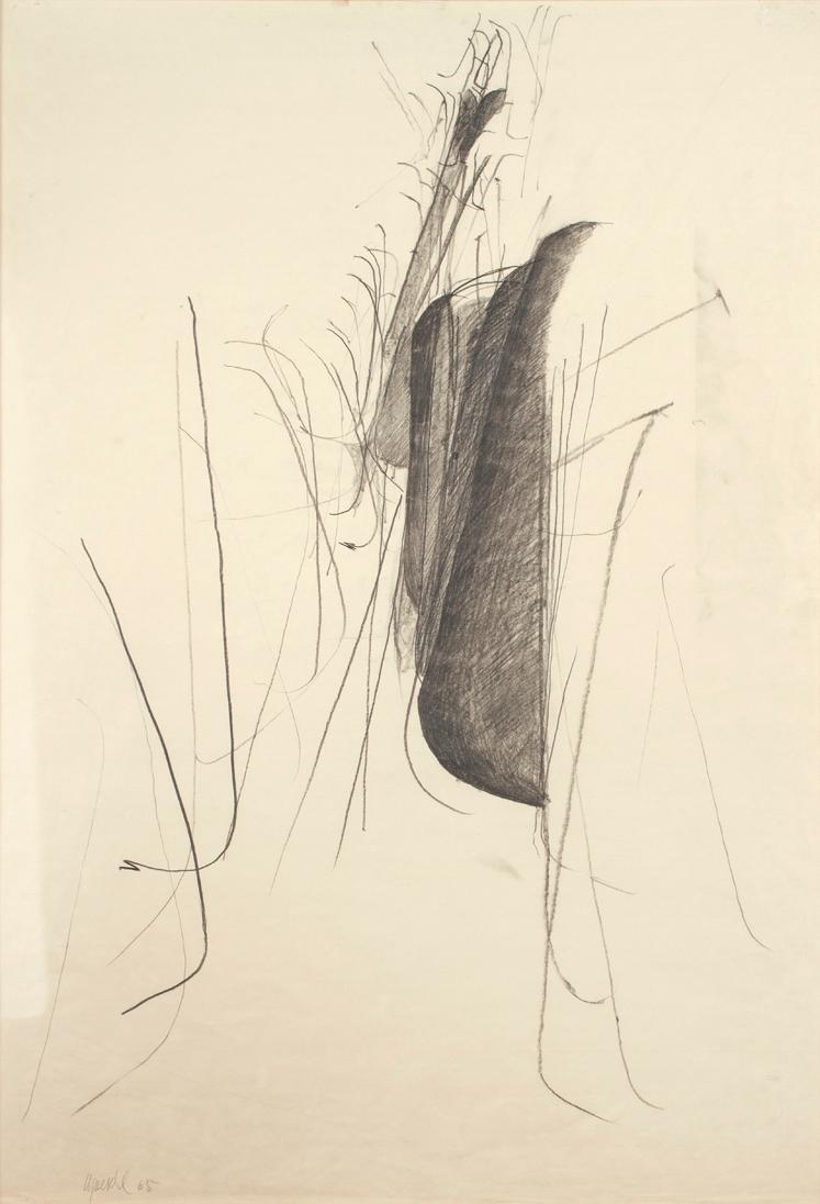 Roland Goeschl, Ohne Titel, 1965, Bleistift auf Papier, 98,5 x 68,5 cm, Belvedere, Wien, Inv.-N…