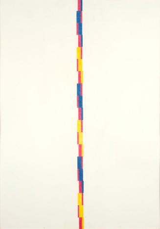 Roland Goeschl, Säule, um 1974, Buntstift auf Papier, 98,5 × 69,5 cm, Belvedere, Wien, Inv.-Nr.…