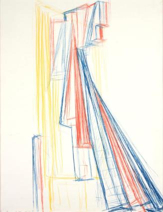 Roland Goeschl, Schwere Figuren, 1965, Buntstift auf Papier, 90 x 69,5 cm, Belvedere, Wien, Inv ...