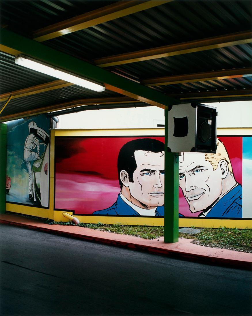 Matthias Herrmann, Two Men, Prater, 2010, C-Print auf Aluminium, 75 x 60 cm, Belvedere, Wien, I…