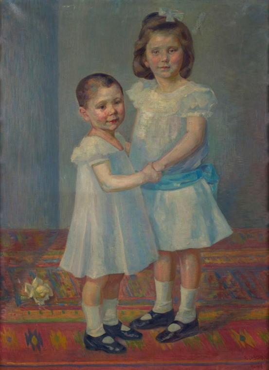 Franz Jaschke, Porträt zweier Kinder, 1907, Öl auf Leinwand, 116 x 86 cm, Belvedere, Wien, Inv.…