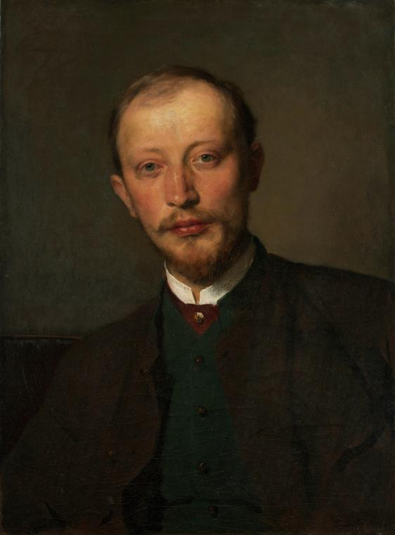 Ernst Stöhr, Der Maler Franz Jaschke, 1887, Öl auf Leinwand, 62 x 46 cm, Belvedere, Wien, Inv.-…