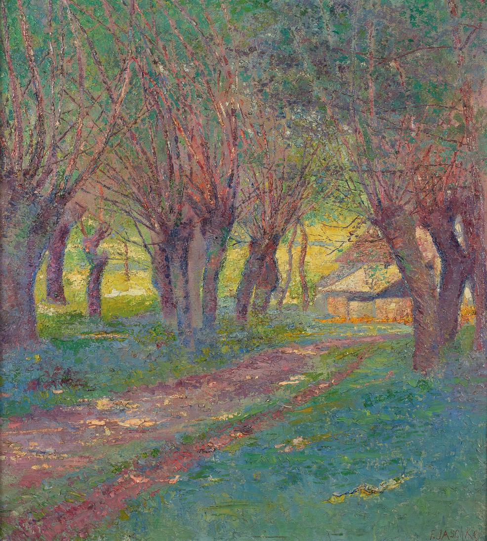 Franz Jaschke, Kopfweiden in Weyer, 1909, Öl auf Leinwand, 71 x 64 cm, Belvedere, Wien, Inv.-Nr…