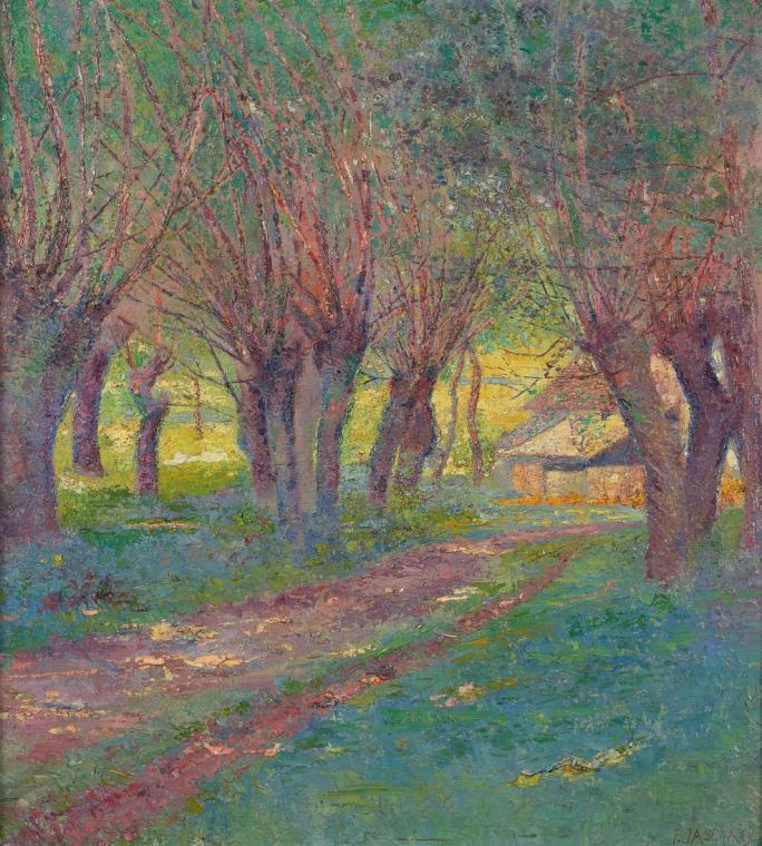 Franz Jaschke, Kopfweiden in Weyer, 1909, Öl auf Leinwand, 71 x 64 cm, Belvedere, Wien, Inv.-Nr ...